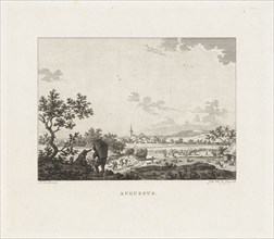 Panoramic landscape with corn harvest, Izaak Jansz. de Wit, 1806