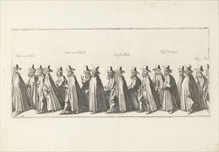 The funeral procession (Plate 11), 1623, print maker: Simon Frisius, Hendrick Hondius I, 1615