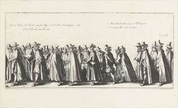 The funeral procession (Plate 10), 1623, Simon Frisius, Hendrick Hondius (I), 1615