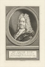 Portrait of Jacob Hop, print maker: Jacob Houbraken, Theodorus Netscher, Hendrik Pothoven, 1749 -