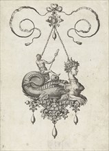 Pendant with sphinx, Adriaen Collaert, Hans Collaert (I), Philips Galle, 1582