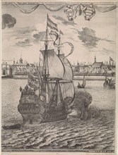 Panorama of Rotterdam, The Netherlands, print maker: attributed to Joost van Geel, Jan Houwens I,