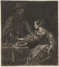 Man and woman with a jug, Jan de Groot, 1698-1776