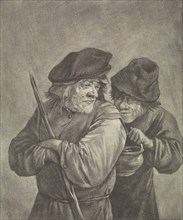 Old and young man, Jan van der Bruggen, David Teniers (II), 1659 - 1740