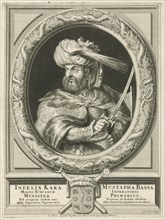Portrait of Kara Mustafa Pasha, Jacob Gole, Nicolaas Visscher (II), Republiek der Zeven Verenigde