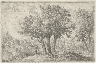 Landscape with three trees, Johan de Lagoor, 1635-1660