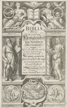 Title page for: Biblia Dat is de gantsche heylige script, 1616, Jacob Matham, Jacob IJsbrantsz Bos,