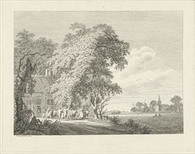 View of the spring housing in Krimpen aan de Lek, 1756, The Netherlands