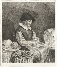Old woman, print maker: Louis Bernard Coclers, Quiringh Gerritsz. van Brekelenkam, 1780