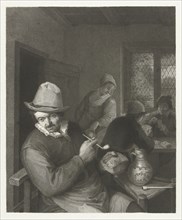 Tavern Scene with man with a pipe, Lambertus Antonius Claessens, Adriaen van Ostade, c. 1823 - 1834