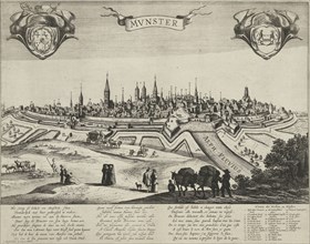 Panorama of MÃ¼nster, Pieter Nolpe, Hugo Allard, Anonymous, 1648 - 1653