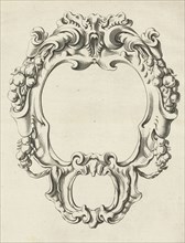 Cartouche with lobe ornament consisting of two compartments, Pieter Hendricksz. Schut, Gerbrand van