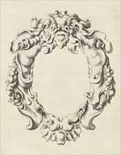 Cartouche with lobe ornament with garlands, Pieter Hendricksz. Schut, Gerbrand van den Eeckhout,