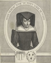 Portrait of Marie Moreau, print maker: Theodor van Merlen II, 1619 - 1672