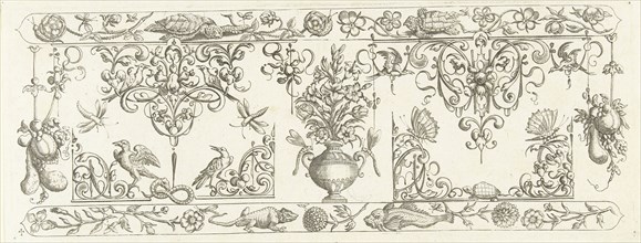 Edge Decoration featuring two turtles, Michiel le Blon, Anonymous, after 1611 - c. 1656