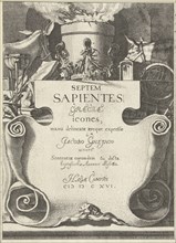Title print for print series The Seven Sages of Greece, Jacob de Gheyn III, 1616