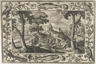 Hunting Wolves, Adriaen Collaert, Eduwart Hoes Winckel, 1582-1586