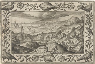 Rabbits Hunting, Adriaen Collaert, Eduwart van Hoeswinckel, 1582 - 1586