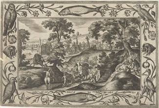 Deer Hunting, Adriaen Collaert, Eduwart van Hoeswinckel, 1582 - 1586