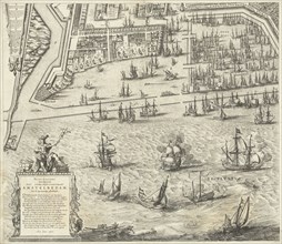 Map of Amsterdam, The Netherlands, leaf left, 1625, Balthasar Florisz. van Berckenrode, 1625