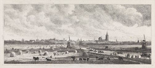 View of The Hague, The Netherlands, Julius Jacobus van de Sande Bakhuyzen, Jan van Goyen, 1845 -