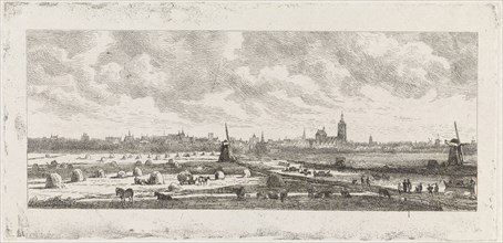 View of The Hague, The Netherlands, Julius Jacobus van de Sande Bakhuyzen, Jan van Goyen, 1845 -