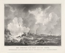 Exploding of the boat of Jan van Speyk, 1831, Gijsbertus Craeyvanger, Desguerrois & Co., Frederik