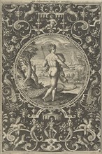 Medallion featuring Juno with peacock, Adriaen Collaert, 1570 - 1618