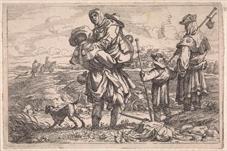 The pilgrims, Jan Baptist de Wael, 1642 - 1669