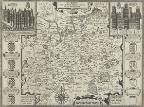 Map of Surrey, Jodocus Hondius (I), John Norden, unknown, 1610