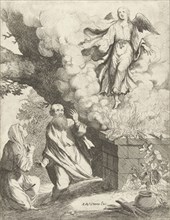 Manoach's sacrifice, Willem Basse, Reinier & Josua Ottens, 1633 - 1672