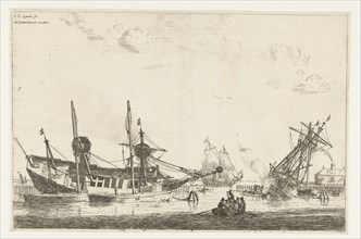 Two keeled sailboats, Reinier Nooms, 1650 - 1675