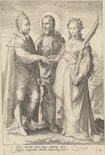 Marriage of spiritual love through Christ closed, Jan Saenredam, Hendrick Goltzius, Cornelius