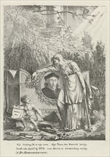 Allegorical tomb Laurens Jansz. Coster, 1823, Pieter Bartholomeusz. Barbiers, 1823