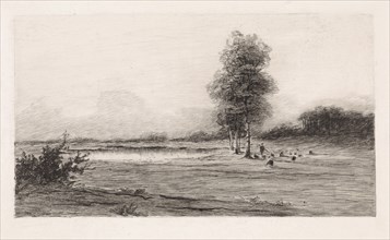 Landscape with pond, Elias Stark, 1891