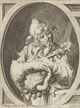 Jester with fool's cap on the head, Jacob de Gheyn (II), 1596