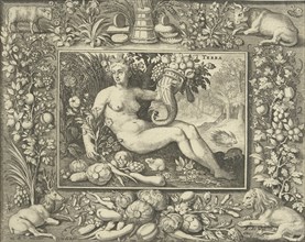 The element of earth as a woman, Nicolaes de Bruyn, Frederik de Wit, Francoys van Beusekom, 1581 -