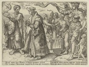 Impact of wealth, Philips Galle, Hadrianus Junius, 1563