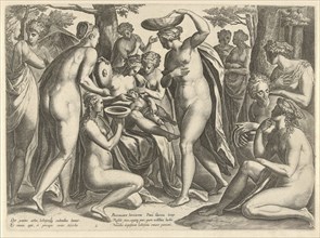 Education of Adonis, Philips Galle, c. 1577 - c. 1581
