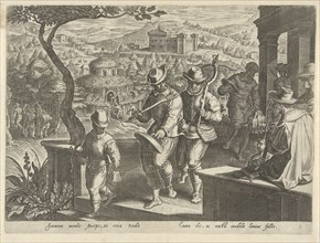 Hunting blackbirds, Philips Galle, 1578