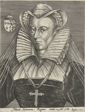Portrait of Queen Mary I Stuart of Scotland, Claes Jansz. Visscher II, 1583 and/or 1596 - 1652
