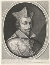 Portrait of Armand-Jean du Plessis, Duke of Richelieu, Hendrick Hondius (I), Claes Jansz. Visscher