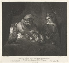 Jacob blesses Ephraim and Manasseh, Johannes Pieter de Frey, D.V. Denon, 1780 - 1834