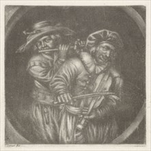 Violin Player and flutist, Jan van Somer, Adriaen Brouwer, 1655 - 1700