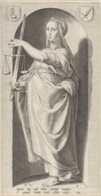 Justice (Justice), Jacob Matham, Franco Estius, 1593