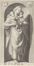 Love (Caritas), print maker: Jacob Matham, Hendrick Goltzius, Franco Estius, 1593