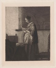 Woman Reading a Letter, Willem Steelink (I), Johannes Vermeer, 1866 - 1928