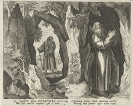 John the hermit, Johann Sadeler (I), RaphaÃ«l Sadeler (I), Maerten de Vos, 1583 - 1588
