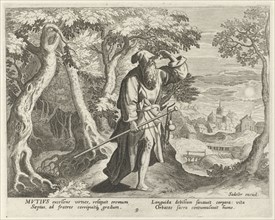 Mutius the hermit, Johann Sadeler (I), RaphaÃ«l Sadeler (I), Maerten de Vos, 1583 - 1588