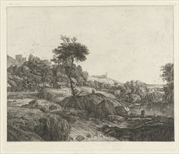 Rocky landscape, Johannes Pieter de Frey, 1801